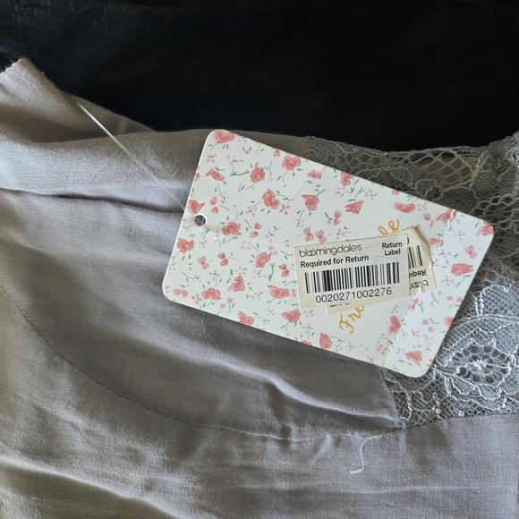 Free People Boho Gray Lace -Hem Dress - Picture 7 of 13